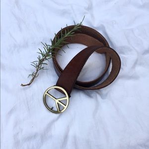 Leather Peace Belt